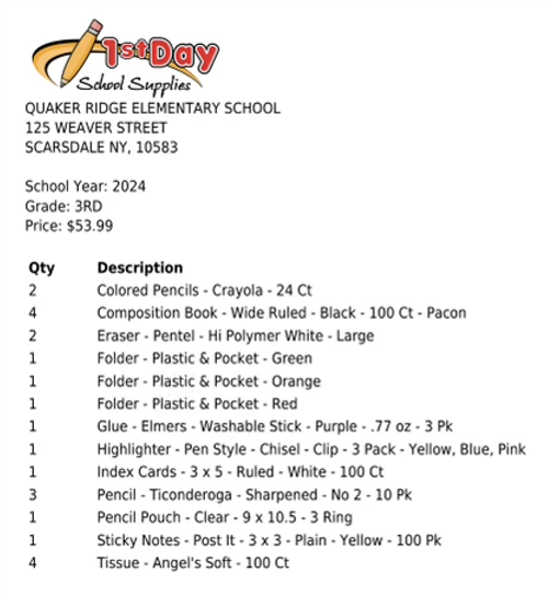 Supply List